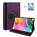Produktbild ARECY® Samsung Galaxy Tab A7 10.4" (2020) T500/T505 Hülle Case-360 Grad Rotations PU Ledertasche Smart Cover mit Standfunktion für Samsung Galaxy Tab A 10.4 Tablet+Display Schutzfolie(Violett)