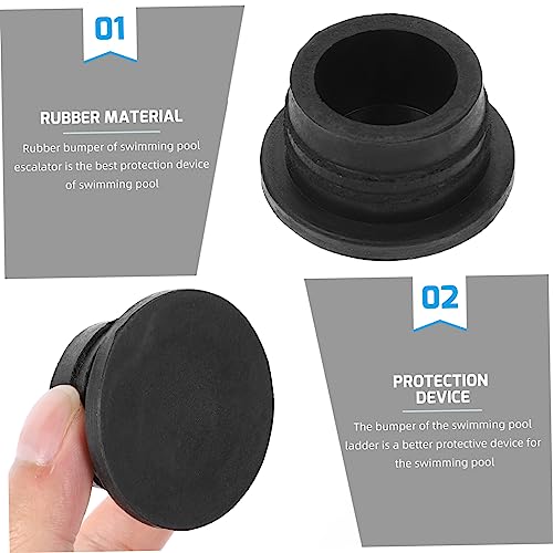 Protectores de escalera para piscina de goma, 2 piezas miniatura 4