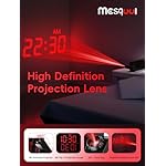 180° Rotating Projection Alarm Clock