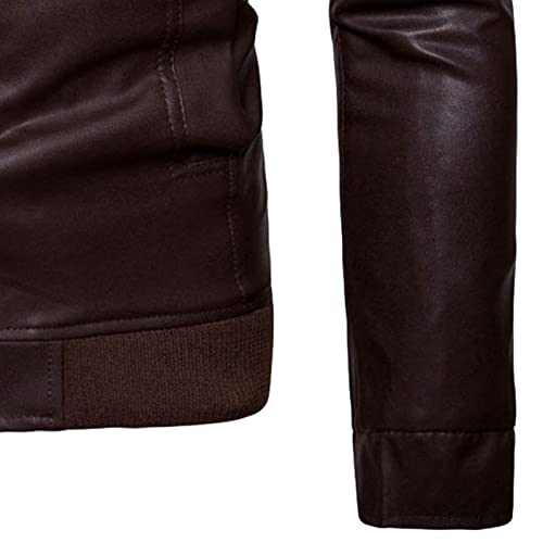 Chaqueta de Cuero para Hombre Estilo Motociclista Ligera miniatura 6