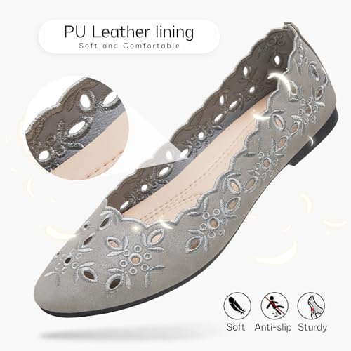 Image of Shupua Womens Flats Ballet Flats for Women Comfortable Slip on Dress Shoes