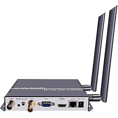 ISEEVY WiFi H.265 H.264 SDI Decoder with HDMI VGA SDI Output for Advertisement Display, IP Encoder Decoding, Network Stream Decoding support RTMP RTSP RTP UDP HTTP Cover