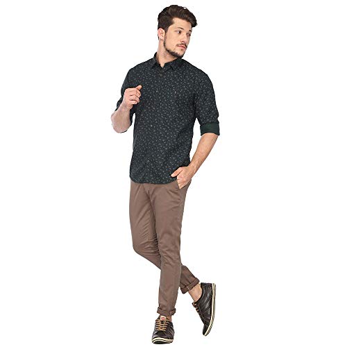Image of VETTORIO FRATINI by Shoppers Stop Mens 4 Pocket Solid Chinos Brown