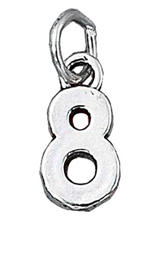 Sterling Silver Small Number Eight 8 Charm