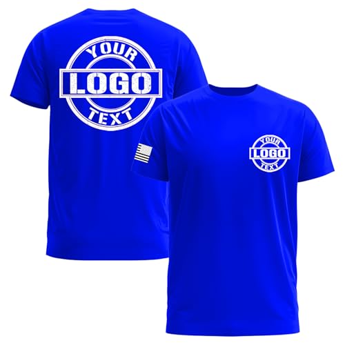 Custom T Shirts for Men Woman Customize Your Text Short Sleeve Customized Gifts Custom Shirt Unisex Tee Basic4