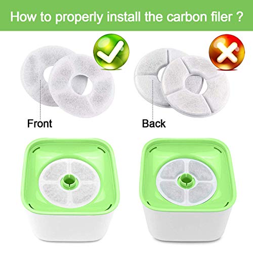 Filtros de repuesto para fuente de agua para gatos y perros miniatura 4
