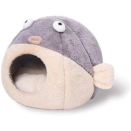 Amazon Co Jp 猫用ハウス ドーム型 フグ 河豚 犬用ハウス 小型犬 室内 キャットハウス 暖かい ペットハウス 犬小屋 ドーム 犬 ハウス 猫 ベッド 冬 クッション 犬ベッド ふかふか ネコハウス冬 可愛い おしゃれ ペット用品 耐久性のあるデザイン ペット用品