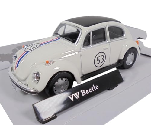 OPO 10 - Voiture Miniature Compatible avec Volkswagen Coccinelle Beetle #53 Choupette Un Amour de Coccinelle 1/43 CARARAMA - 813153