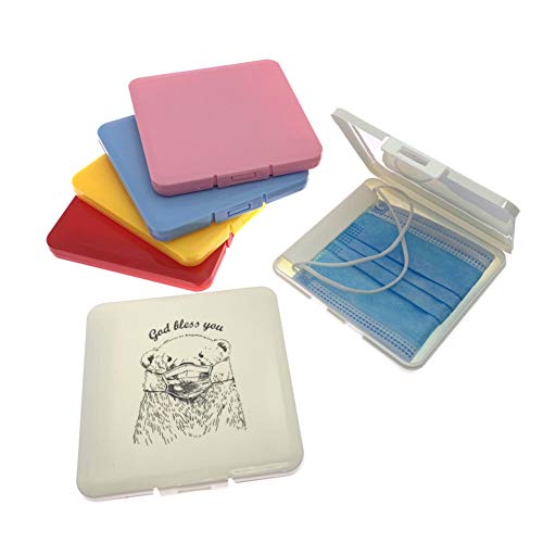 Preisvergleich Produktbild HMMJ Gesichts-Abdeckung Aufbewahrungsbehälter, Wegwerfstaubschutz for die vorübergehende Gesichtsschutz, Umweltfreundlich Waschbar Platz Organizer 6er-Pack