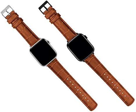 BARTON WATCH BANDS - Alligator Grain Leather Watch Bands Compatible with Apple Watch Models - 1, 2, 3, 4, 5, 6, 7, 8, 9, 10, SE, Ultra & Ultra 2 - Image 7