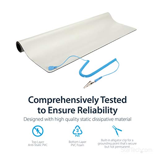 Startech.com Anti-Static Mat - 25” X 27.5” Electrical Grounding Desk Pad - For Home Or Work - Beige (M3013) #TOP2