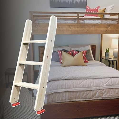 Non-Slip Wooden Bunk Bed Ladder Replacement, Heavy-Duty 100kg Load, 150cm (59") Camper Ladder for Motorhome Bunk Beds, Durable Household Accessory