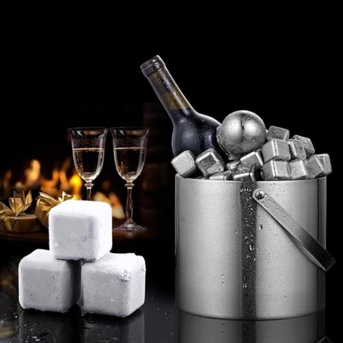Isolierter Eiskübel mit Deckel & Zange, 2L Edelstahl Weinkühler für Partys und Bars, hält Getränke länger kalt, ideal für Cocktails und Unterhaltung