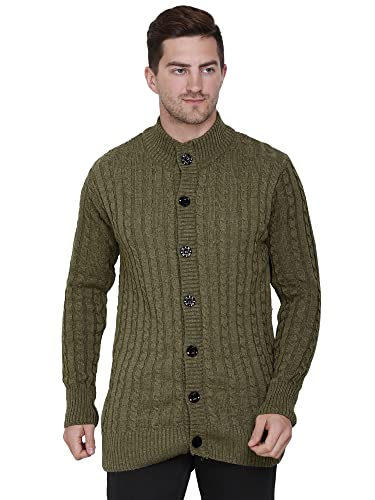 Image of Matelco Mens Woollen Buttoned Sweater Full Sleeves for Winters