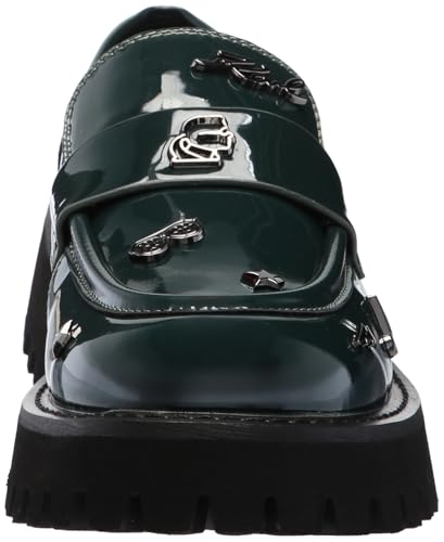 Image of Karl Lagerfeld Women's Gaston Lug Sole Loafer with Pin Embellishments