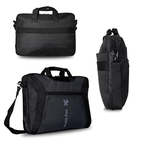 Image of Arctic Fox Rex Laptop Messenger Bag Carry Case 15.6 Inch for Women and Men (Black)