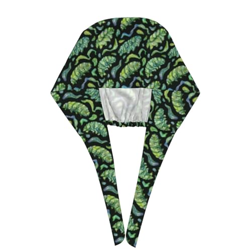 Image of Working Cap Scrub Cap with Sweatband Adjustable Unisex Women Tie Back Hat Nurse Surgical Caps