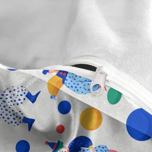 Housse de couette 3D imprimée clowns de cirque en microfibre résistante et durable - 8
