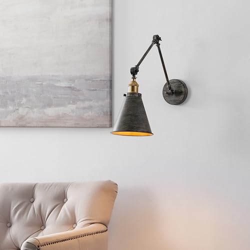 Image of JONATHAN Y Rover 1-Light Wall Sconce 7 inch, Rustic Dark Gray