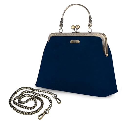 Image of Evening Bag Vintage Purse Kiss Lock Purses and Handbags for Women Formal