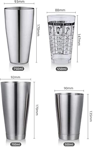 Kit de bartender, set 17 piezas acero inoxidable con soporte miniatura 3