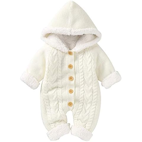 Haokaini Hooded Knitted Baby Romper Cover