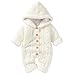 Bebé de Punto con Forro Polar Traje de Nieve Infantil Niño Niña Invierno Cálido Mameluco Mono Ropa de Navidad