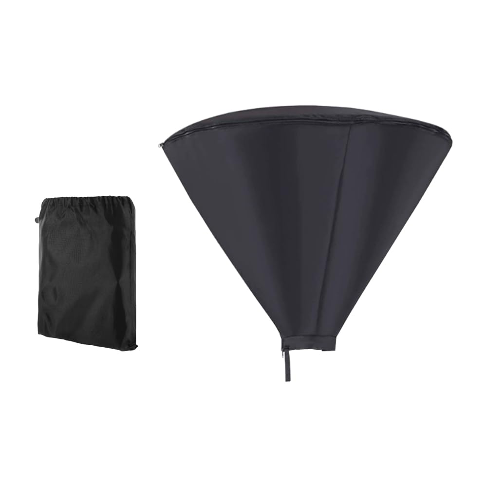 Cubierta superior para calentador de patio, cubierta impermeable Oxford para calentador de patio, 86 x 65 cm, tapa protectora para interior y exterior (negro)