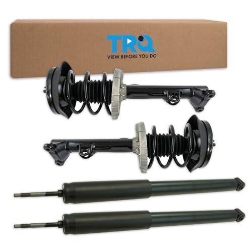 Image of TRQ Front and Rear Complete Strut Assembly & Shock Absorber Kit Complete Strut & Coil Spring Assembly Compatible with 2002-2007 Mercedes-Benz C230 2001-2005 C240 2006-2007 C280 C320 C350