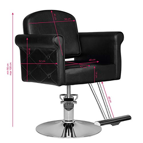 GABBIANO silla de peluquería Hydraulic barber HS69 Negro