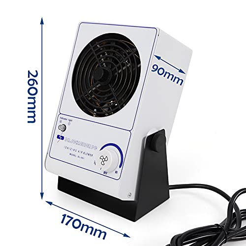Akasping OT-LMLZBY-2516-LXMLU-231124 Ionizing Air Blower Fan 110V Anti Electrostatic Ion Blower Anti-Static Ionizer Esd Static Electricity Elimination Eliminator Fan Adjustable Wind Speed thumb #6