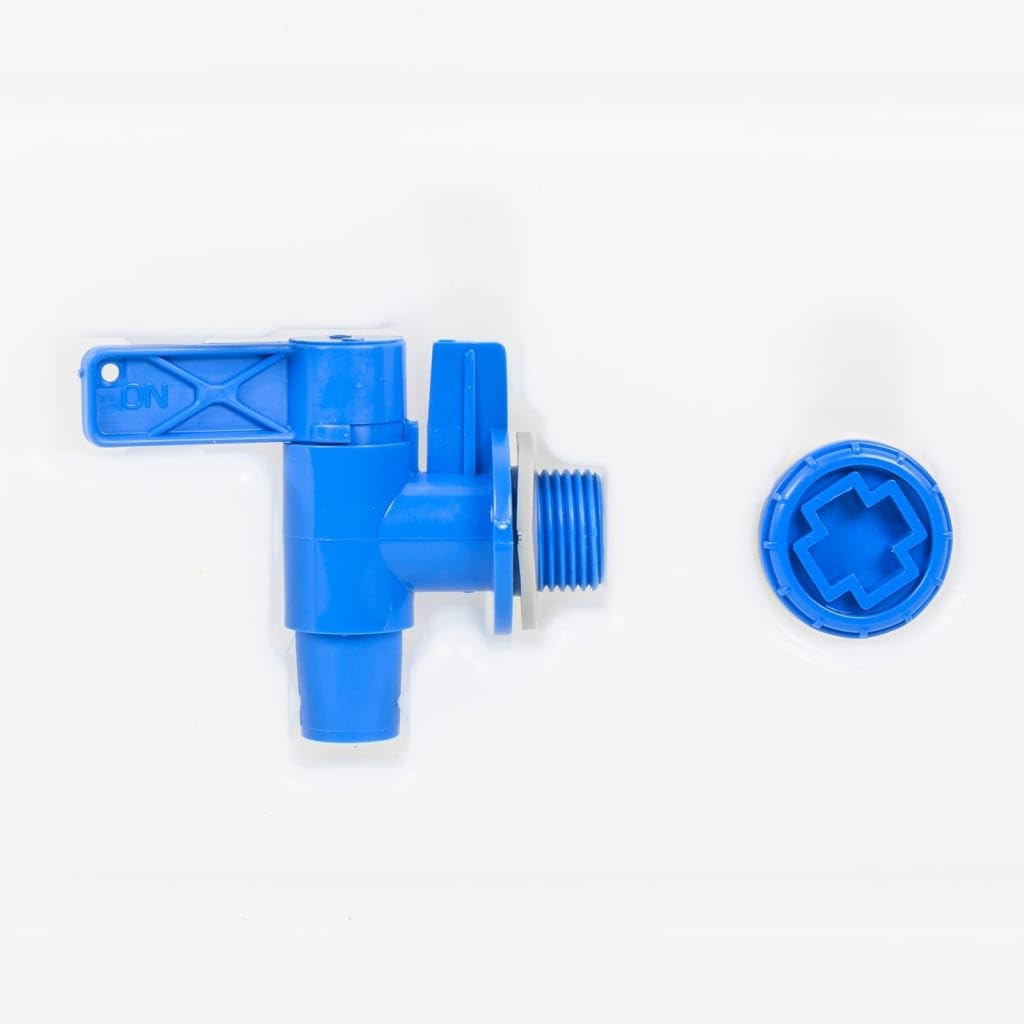 Depósito de agua con grifo de plástico transparente de 10 litros para camping, exterior, jardín, hogar y taller, apilable, ligero, duradero, con asa, gran agujero de llenado