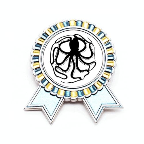 Pin's pieuvre noire motif vie marine en métal, le cadeau idéal