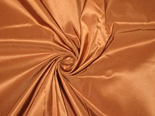 Tissu taffetas de soie bronze de 152,4 cm pour rideaux et décoration