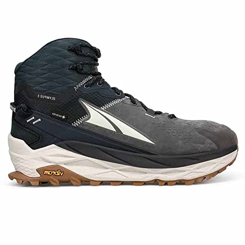ALTRA Men's Olympus 5 Hike Mid GTX Hiking Shoe, Black/Gray, 10