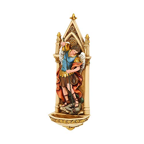 Roman Joseph's Studio St Michael Holy Water Font, Renaissance Collection, Religious Gift for Home Decoration