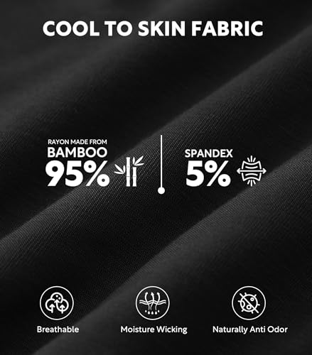 DAVID ARCHY Mens Boxer Shorts Breathable Soft Rayon Made from Bamboo Boxers for Men Loose Fit Mens Underwear 3 or 5 Pack2