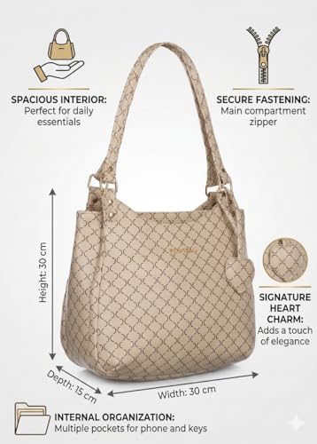 Image of Fostelo Women's Blossom Luxe Satchel Tote Handbag for Women | Ladies Purse | Stylish Shoulder Bag | Gift For Women