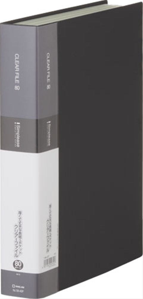 Amazon.co.jp: キングジム シンプリーズクリアーファイル80P A4S 黒