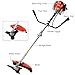 curfair 52cc 2-Cycle Weed Eater Gas Powered, 6-in-1 Weed Wacker, Brush Cutter Gas Trimmer for Grass and Weed, Hedge Trimmer Gas String Trimmer, Edger, Pole Saw & Pruner (2-in-1)