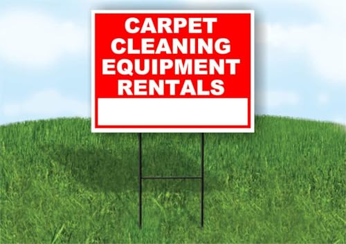Carpet Cleaning Equipment Rentals Write On Me Red Double Sided 18x24 in Yard Road Sign w/Stand