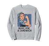 8.5 oz, Klassisch geschnitten Lustiger Vintage Mach ihn zu einem Sandwich Sweatshirt
