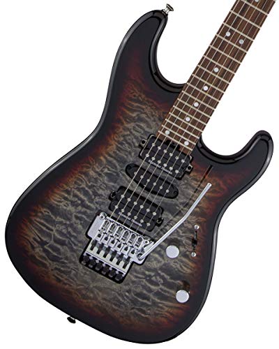 Charvel MJ San Dimas Style 1 HSH FR PF QM PF Midnight Glow guitare électrique avec hardshell gig bag - Les Beatles, Paul McCartney, John Lennon, RIngo Starr, George Harrison Charvel MJ San Dimas Style 1 HSH FR PF QM PF Midnight Glow guitare électrique avec hardshell gig bag