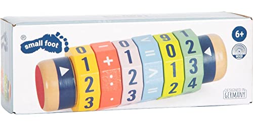 small foot Rechenrolle Kleines 1x1 „Educate“, Grundrechenarten Rechenschieber Abakus Rechenhilfe, ab 6 Jahren, 10527