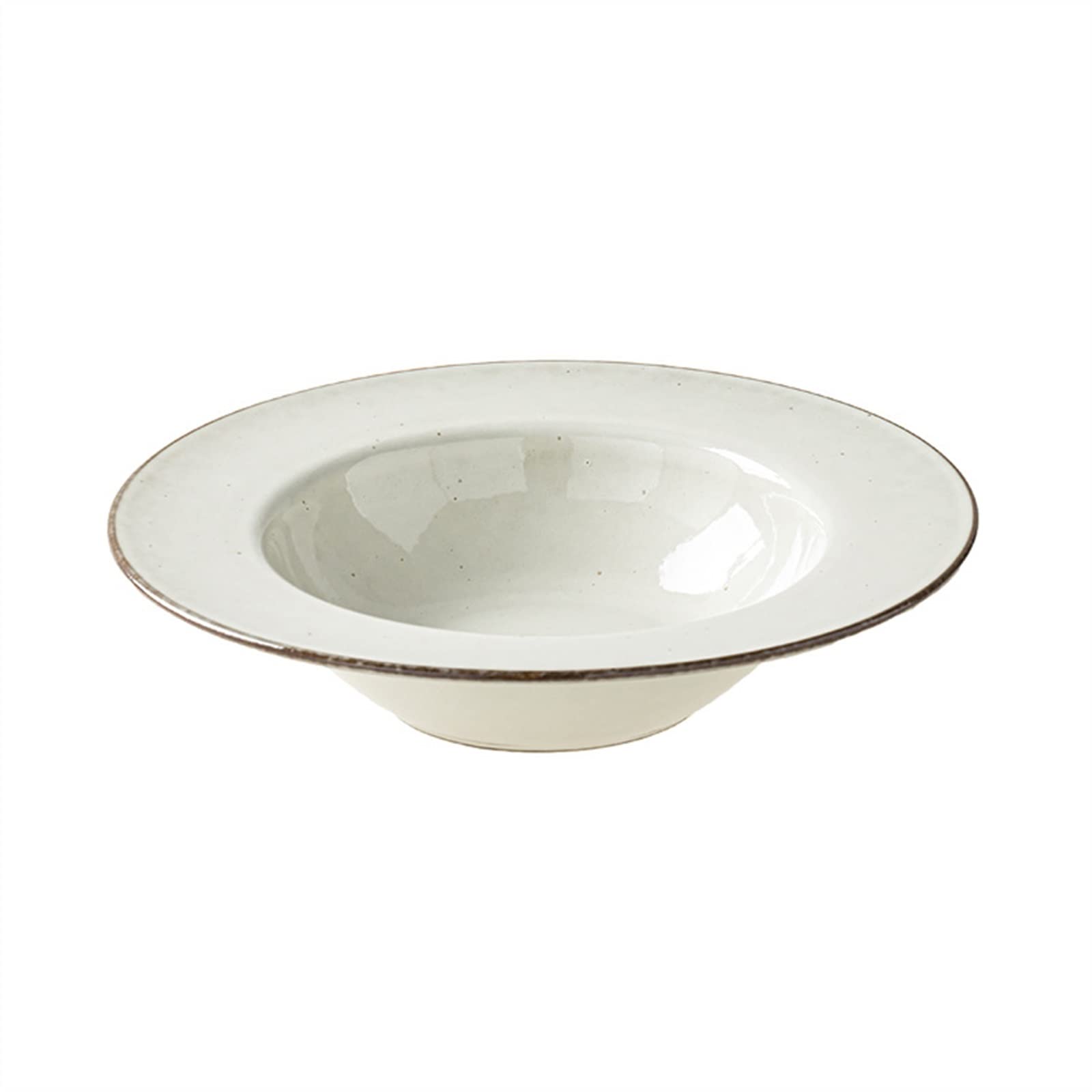 Obiadowe Talerze Chlebowe Ceramiczny talerz do zupy Domowa miska na makaron Restauracja Kawiarnia Talerz sałatkowy Okrągły deserowy Prosty Jednolity kolor Głęboki Talerze Kuchenne(001)