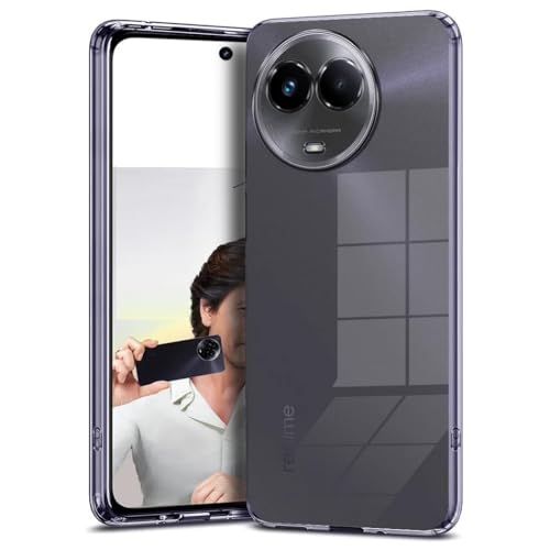 Image of COVERBLACK Rubber Back Cover for Realme 11x / 60X 5G / C67 / 11 5G - Transparent