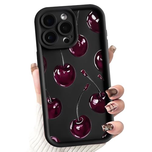 Lovmooful for iPhone 15 Pro Case Cute Cherry-Black Cherry by Lovmooful - Used condition - US$7.89