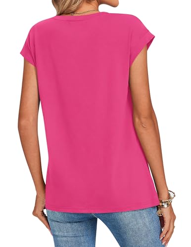Image of Zeagoo Womens Tops Summer Casual Cap Sleeve Tshirts Shirts Business Dressy Spring Fashion Outfits Trendy Clothes