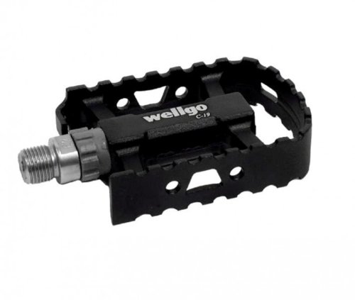 Wellgo - Pedales de MTB, de una pieza, 285 g, color negro