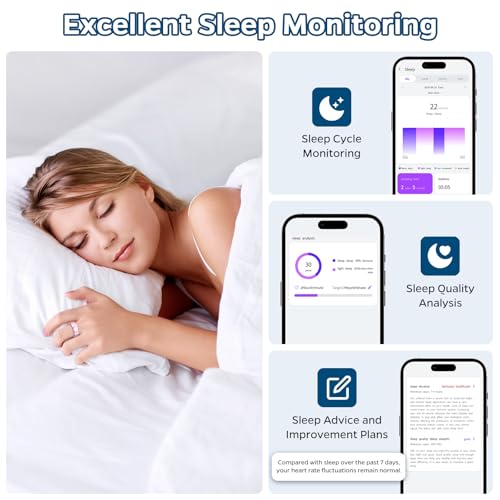 Celestaura A6-11-BLACK-HUAN Smart Ring Health Tracker, Sleep Tracker Ring thumb #3